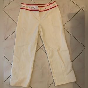 Escada White Cropped Pants